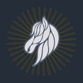 Horse logo vector icon design Royalty Free Stock Photo