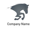 Grey horse logo