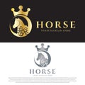 Horse logo. wildlife for horse racing. championship. horse head sign or symbol. vector illustration elements