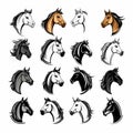 Horse Logos Collection Set