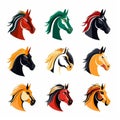 Horse Logos Collection Set