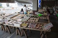 Horse mackerel and fresh fish for sale in a market in Numazu in Japan
