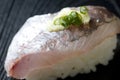 Horse mackerel sushi Royalty Free Stock Photo