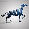 Horse made of filmstrip Royalty Free Stock Photo