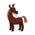 Horse with Mane as Farm Animal Vector Illustration Royalty Free Stock Photo