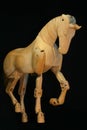 Horse mannequin piaffe Royalty Free Stock Photo