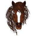 Horse Mascot Cartoon Head Vector illustration