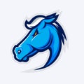 Horse mascot evil face Royalty Free Stock Photo