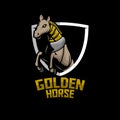 Horse mascot logo. Horse esport logo Royalty Free Stock Photo