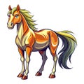 Horse mascot vector sticker design Royalty Free Stock Photo