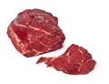 Horse Meat Brisket Steak Isolated on White Background Royalty Free Stock Photo