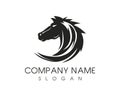 Horse modern grey logo