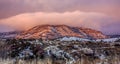 Horse Mountain at Sunset, Plateau City, Colorado Royalty Free Stock Photo