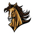 Horse Mustang Head Logo Cartoon Vector Esport Mascot Design Illustration Royalty Free Stock Photo