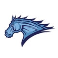 Horse or mustang head mascot