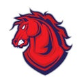 Horse or mustang head mascot