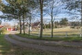 Horse paddock and house Royalty Free Stock Photo