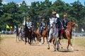 Horse parade during a horse show in Covasna county , Romania Royalty Free Stock Photo