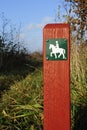 Horse path sign Royalty Free Stock Photo