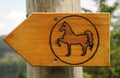 Horse path sign