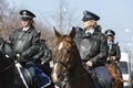 Horse police riding