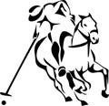 Horse polo player Royalty Free Stock Photo