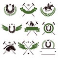 Horse and polo set. Vector