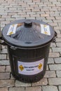 Horse poop bin in Brussels, capital of Belgi