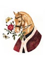 Horse Portrait Illustration.