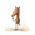 Horse Putting Hand In Mouth: Snicker Emoji Art By Jon Klassen