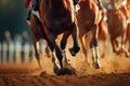 Horse race excitement Action packed image of a horse racing