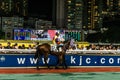 Horse race Happy Valley racecourse Hong Kong Royalty Free Stock Photo