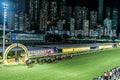 Horse race Happy Valley racecourse Hong Kong Royalty Free Stock Photo