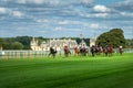 Horse race near the castle of Chantilly France Royalty Free Stock Photo