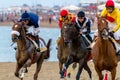 Horse race on Sanlucar of Barrameda, Spain, 2016