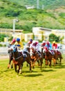 Horse racing in Port-Louis, Mauritius Royalty Free Stock Photo