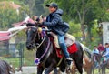 Horse racing at local community as traditional game, Ecuador