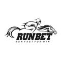 Horse racing logo Royalty Free Stock Photo