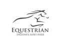 Horse racing logo template, equestrian logo