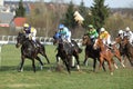 Horse racing in Prague Chuchle - derby race Royalty Free Stock Photo