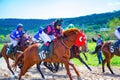 Horse racing sprint on traditional event Varna Bulgaria Royalty Free Stock Photo