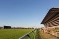 Horse racing track with blue sky Royalty Free Stock Photo