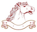 Horse ranch emblem in light Royalty Free Stock Photo