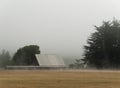 Fog lifting over a northern California ranch Royalty Free Stock Photo