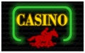 Neon banner of casino