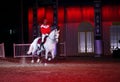 A horse rider of Bahrain performs at Shakir