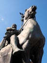 Horse and Rider, Bronze Statue Royalty Free Stock Photo