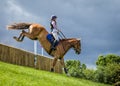 Horse rider competing in Cross Country Event.