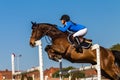 Horse Rider Jump Blue Girl