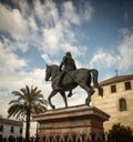 Horse and rider statue